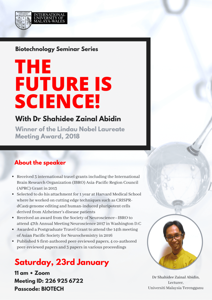 Biotechnology Seminar Series: The Future is Science! - UM-Wales